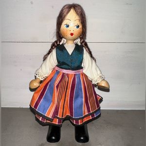 Vintage Gromada handmade traditional folk polish doll. 1963. 7”